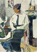 Theo van Doesburg Lena in interieur Spain oil painting artist